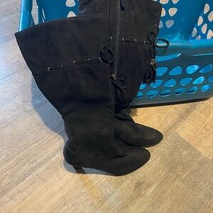 Black Suede Women's Boots